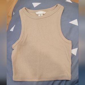 hnm beige crop top